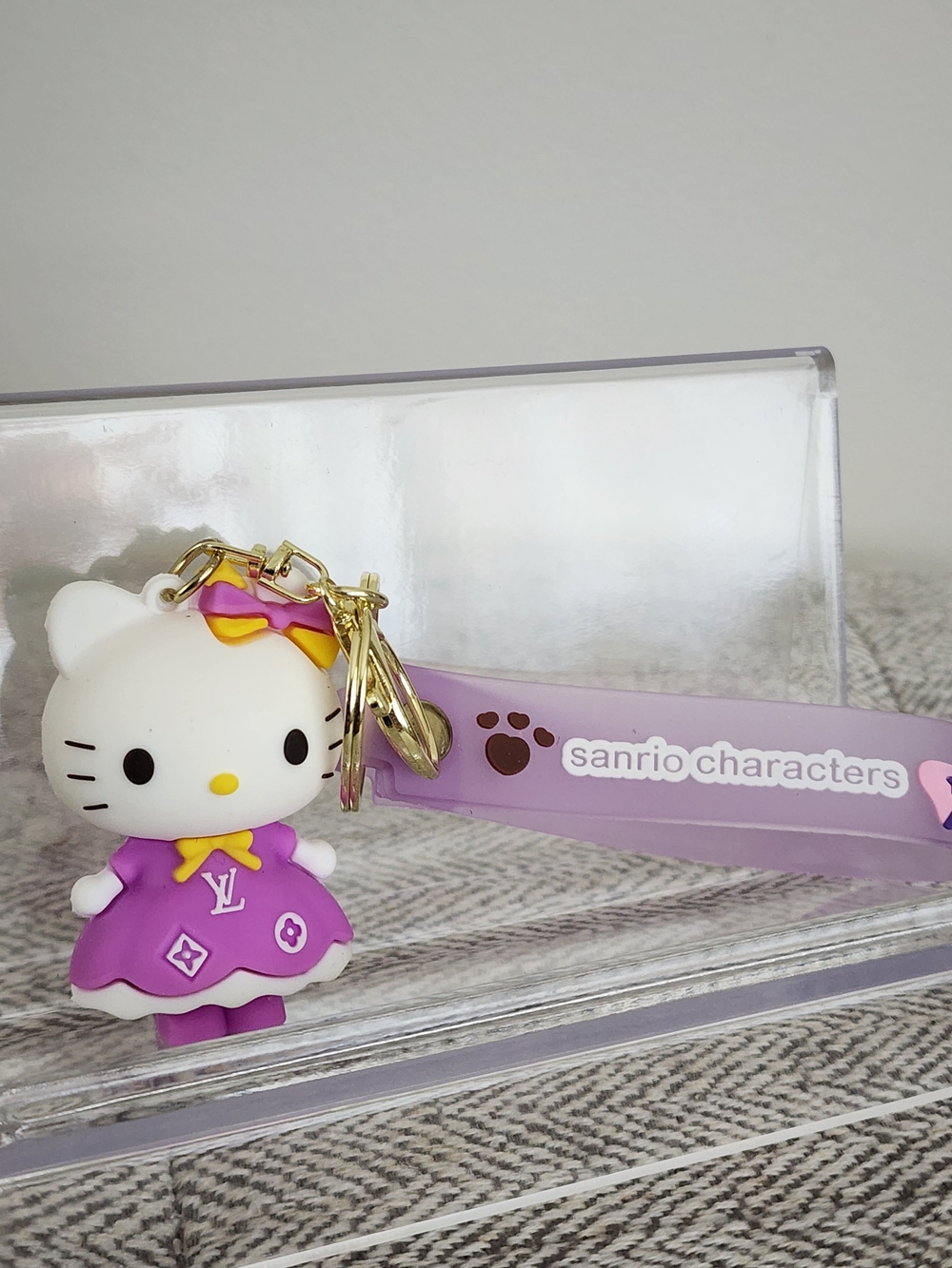 Hello Kitty Purple LV Inspired Sanrio Character Keychain